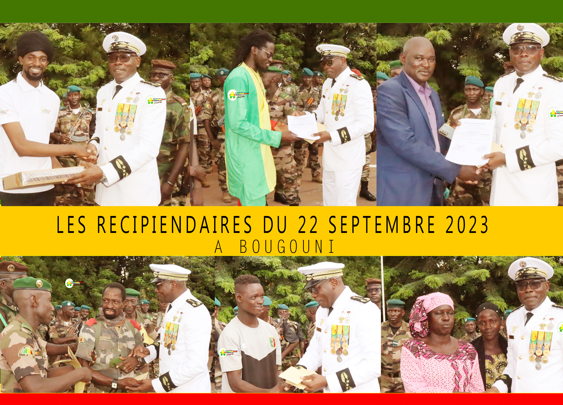 Général de brigade Keba SANGARE gouverneur de la région de Bougouni offre une moto et un ordinateur portable à BougouniCity.